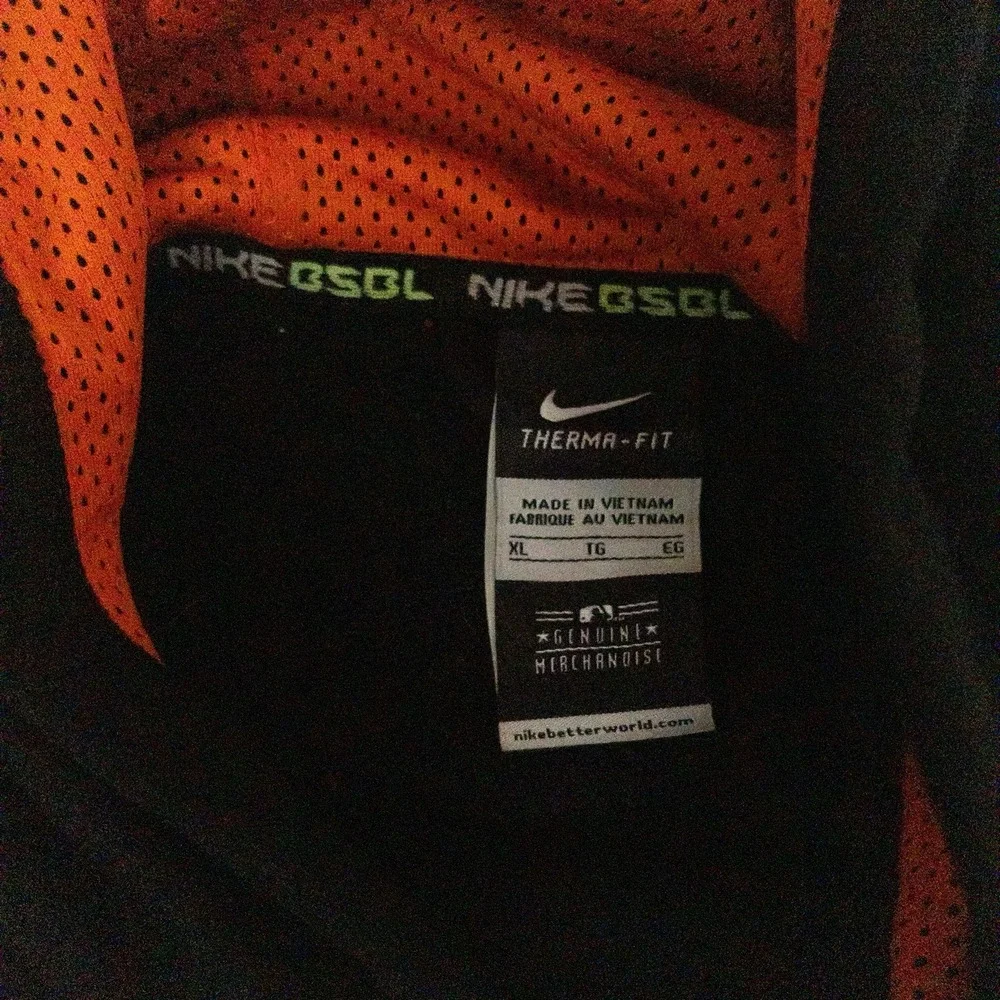 Nike San Francisco Giants Hoodie Men's XL‎ Black Orange Therma-Fit MLB